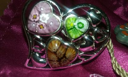 LAURA G. ASHLEY VOLLECTION RING SERLING SILVER AND MURANO SIZE #9