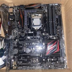 Z170 Pro gaming motherboard with a i5 6600k (comes with IO shield) fully working