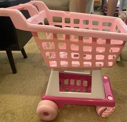 Kids Pink Toy Shopping Cart