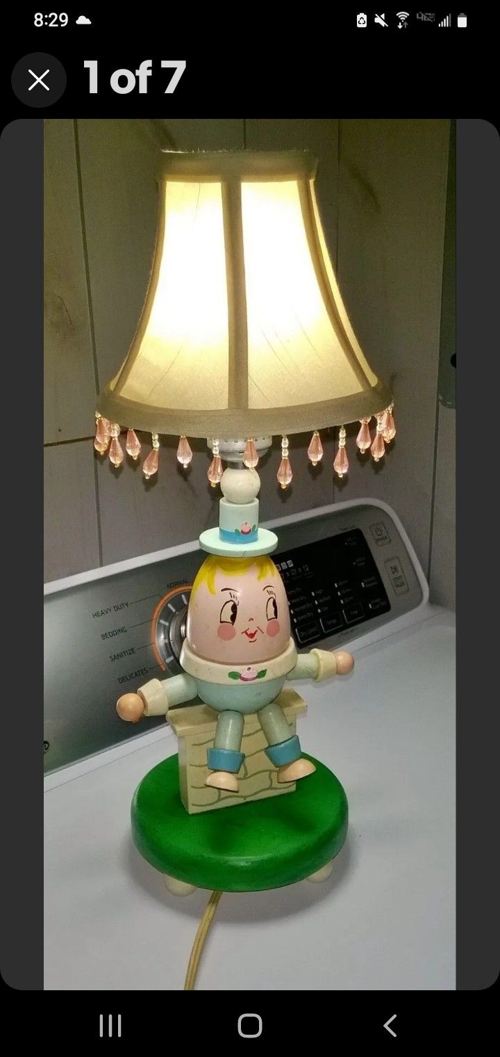 Vintage Humpty Dumpty Light Lamp WORKS
