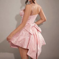 Cute Pink Bow Pixie Dress 