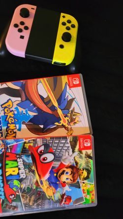 Mario ODYSSEY (Switch) + Pokémon Shield (Switch) & Joy Cons + Grip Controller