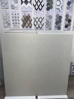 Large Format Beige Stone-Look Floor Tile 48x48