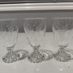 Set of 3 Anchor Hocking  Vintage Sherbet Glasses