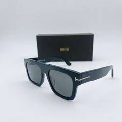 Tom Ford Fausto Shiny Black Smoke 53 mm Men's Sunglasses
