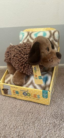 Little Miracles Sweet Snoodles Baby Blanket & Plush Dog 2 Piece Set