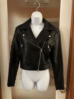 French Connection Buttery Faux Leather Moto Jacket, NWT!