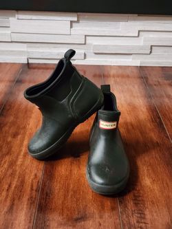 Hunter Little Kids Finley Pull-On Waterproof Rain Boots Black EU 28 / US 11