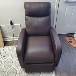 Casainc Recliner Sofa Brown Faux Leather Chair