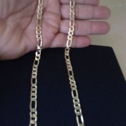Gold 18k Plated Figaro Chain