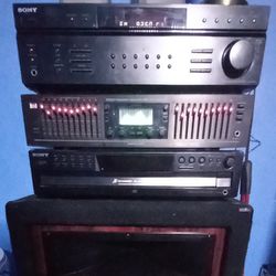 Stereo And Speakers  And Extra Amp 