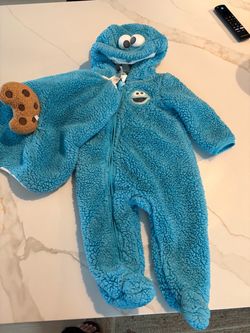 Cookie Monster Baby Fleece Costume 3-6 MONTHS!!