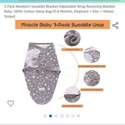 3 Pack Of Swaddlers (3-6 Months) 