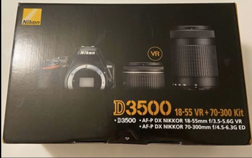 Nikon D3500 18-55 VR + 70-300 kit camera