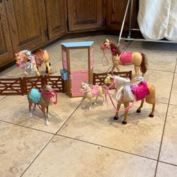 Barbie Doll With Barbie Horse Lot All For $40 Some Are Like New