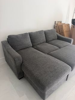 Gray Sectional Sofa with Chaise
