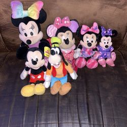 Disney Mickey Mouse Plush Toys Total Of 6