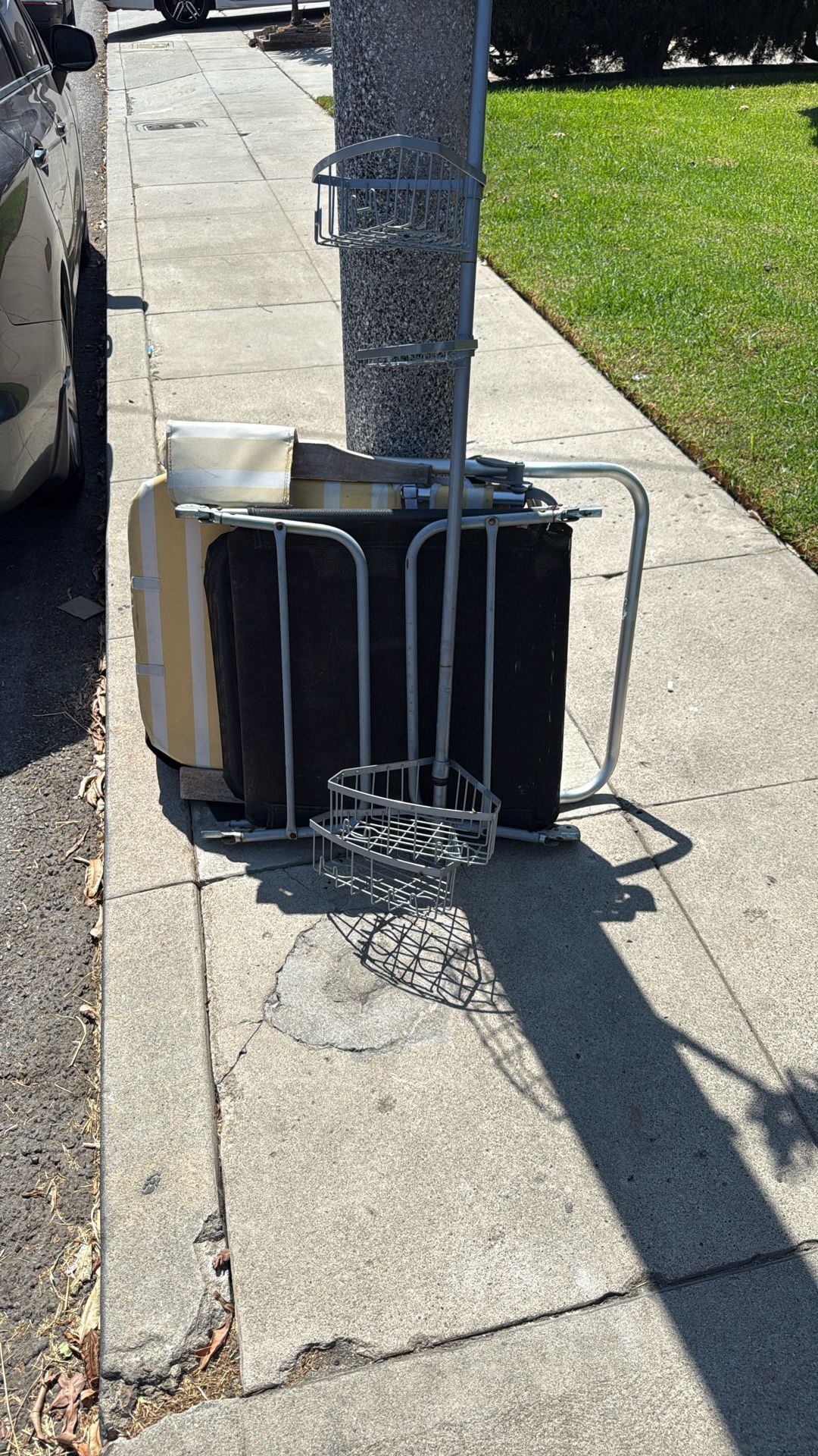 Free Corner Shower Caddy, And Beach Chairs
