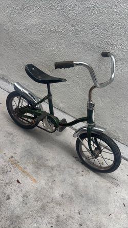 Vintage Kids Mini Bicycle Green Chrome
