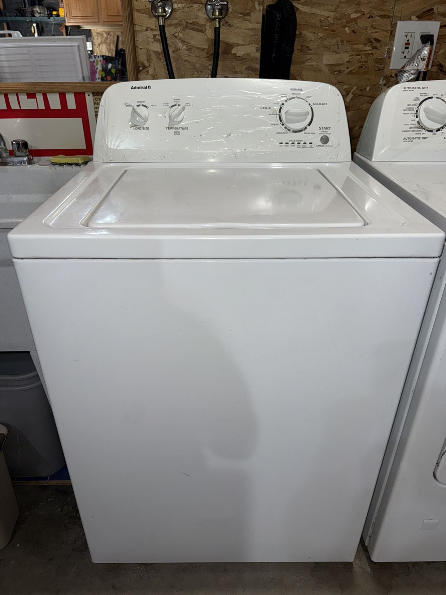 Washer and gas dryer