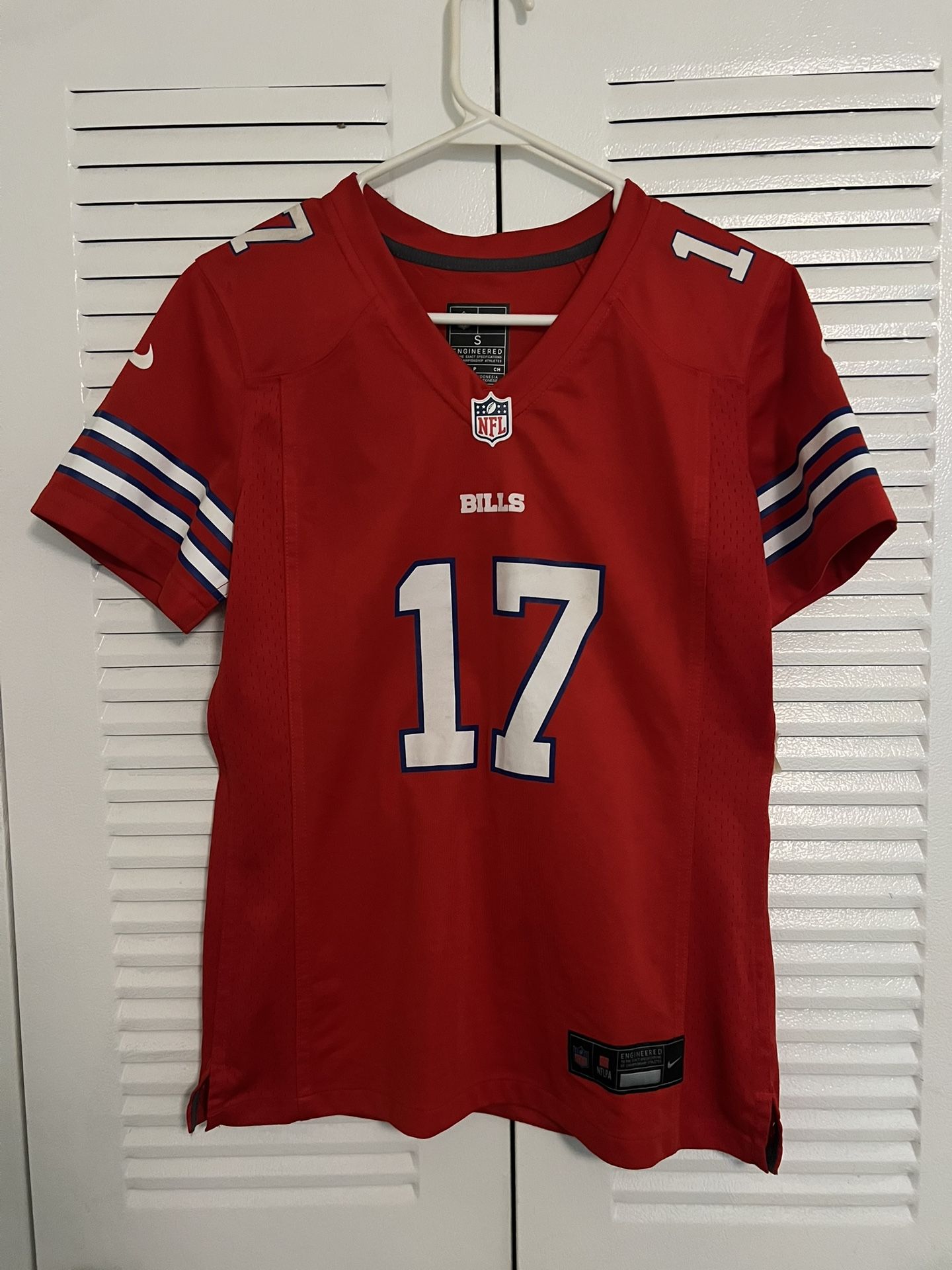 Buffalo Bills Josh Allen #17 Stitched Alternate Red Color Rush Game Jersey NWT Women’s Size Small