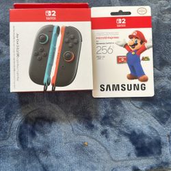 Nintendo Switch 2 Joy-Con and SD Card