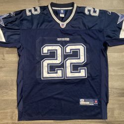 NFL JERSEY Emmitt Smith Reebok Dallas Cowboys On-Field FOOTBALL Size 50 