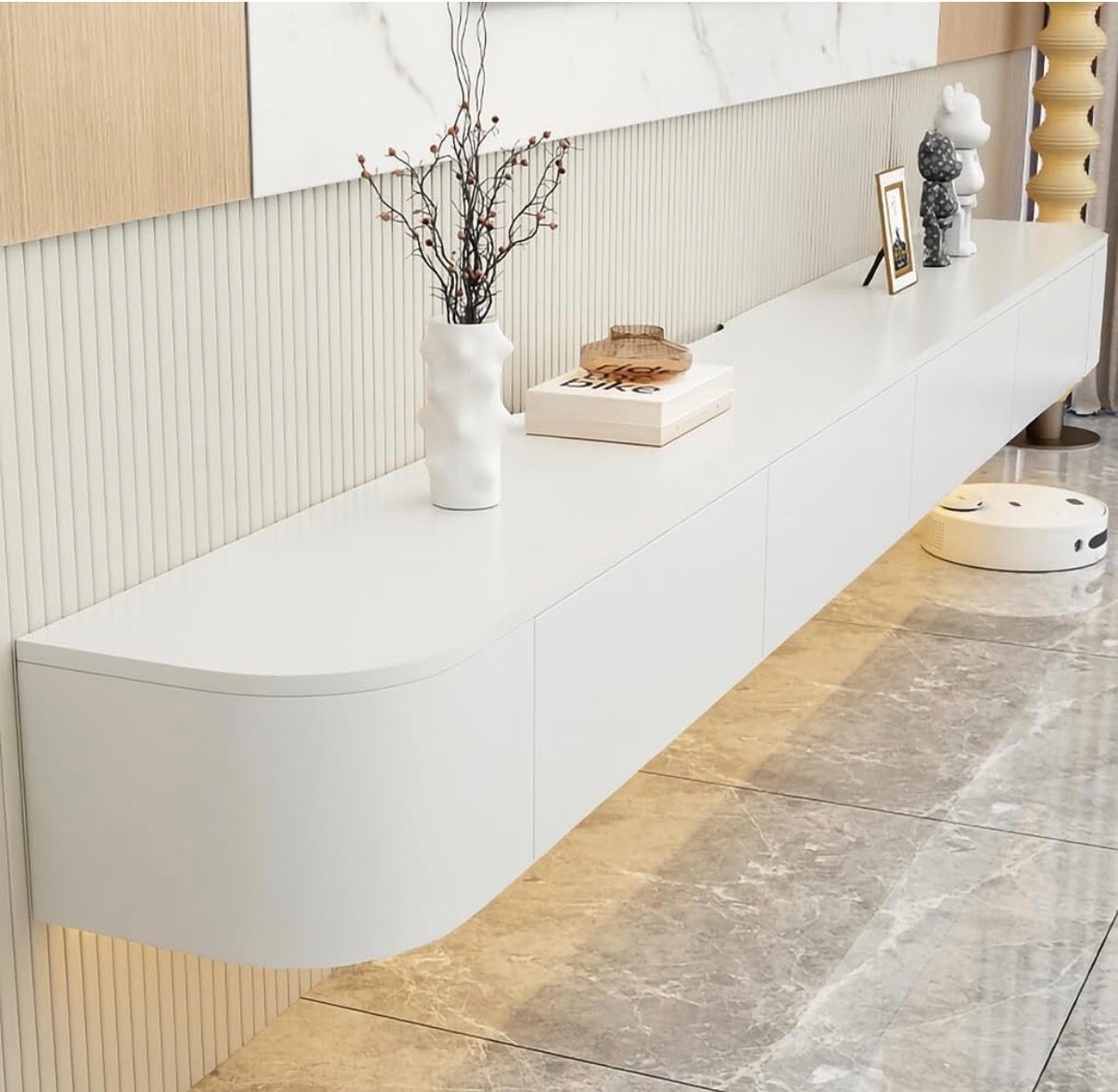 Floating white table