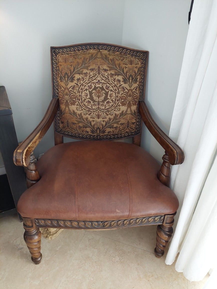 Brown Leather Vintage Chair
