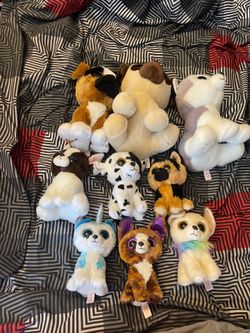 Plush dog lot