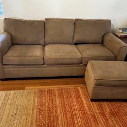 Locally made Couch And Ottoman For Sale.  Clean And Comfy! 