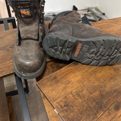 Timberland, steel toe work boots