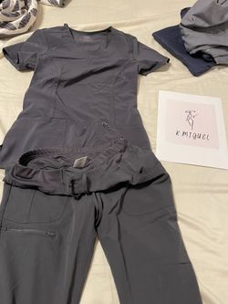 Gray Scrubs Set