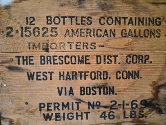Vintage 1960s Wooden Drambuie Liquor Case