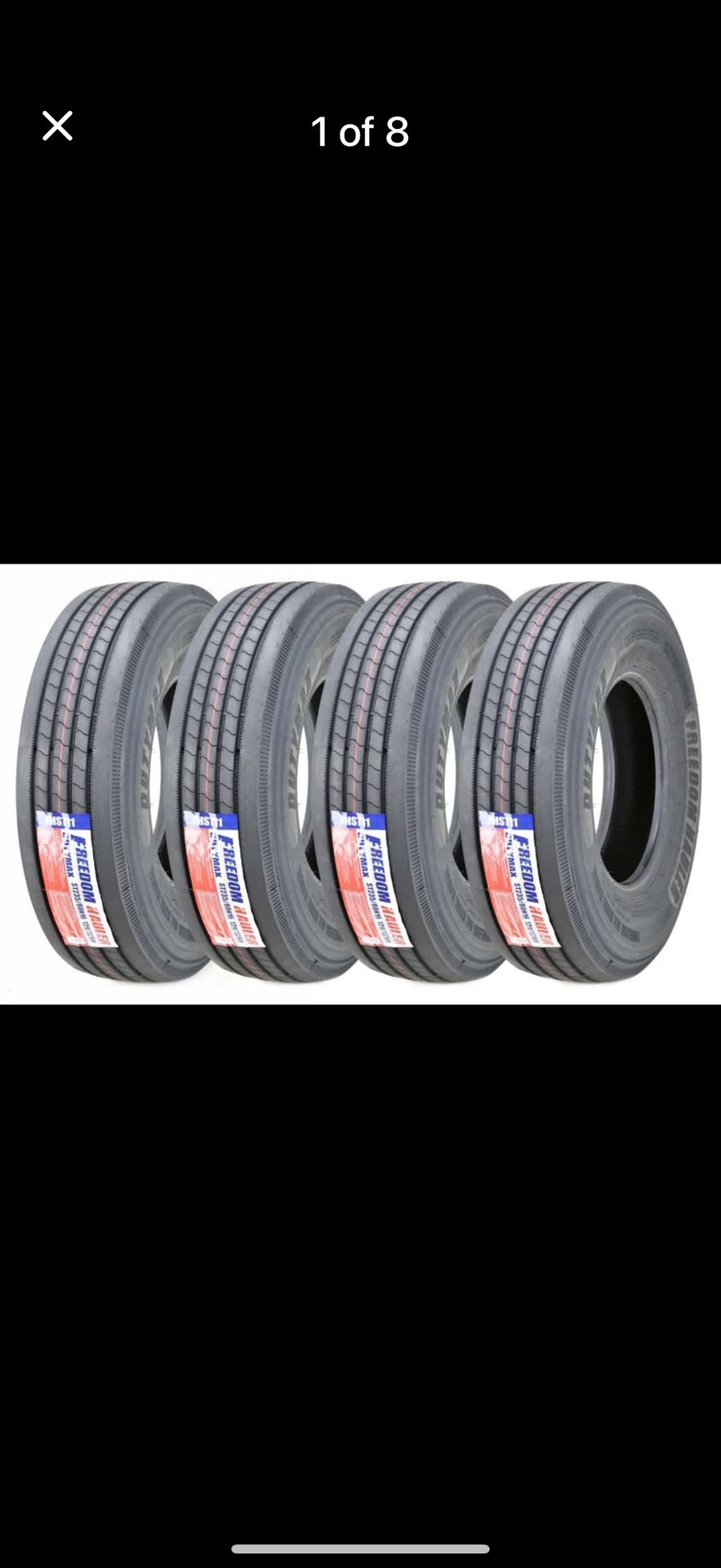 4 new trailer tires ST 225/75/15 FREEDOM