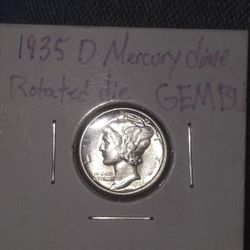 1935 d Mercury Head Dime  Gem Bu