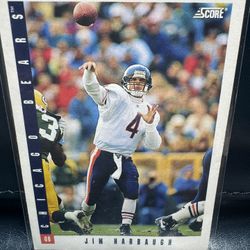 1990 Score Jim Harbaugh #232 Chicago Bears football trading card. 