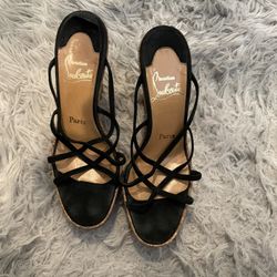 Christian LouBoutin Suede Wedges