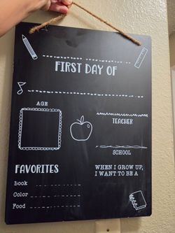 First day of school board
