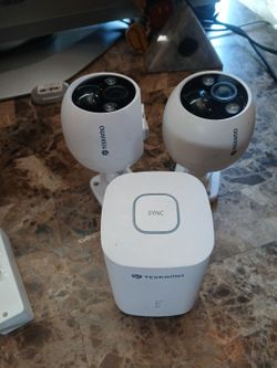 Two security cameras