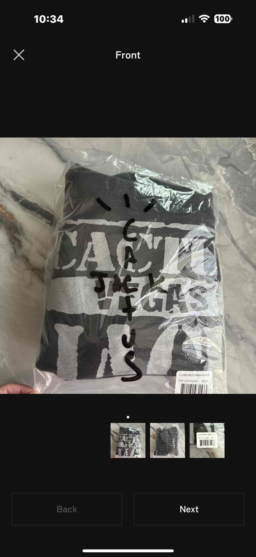 Travis Scott X WWE Wrestle mania Hoodie Size M