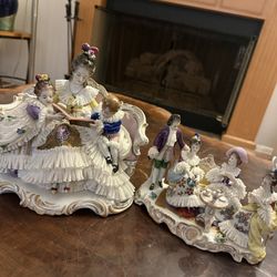 Dresden Volkstedt porcelain lace Figurine
