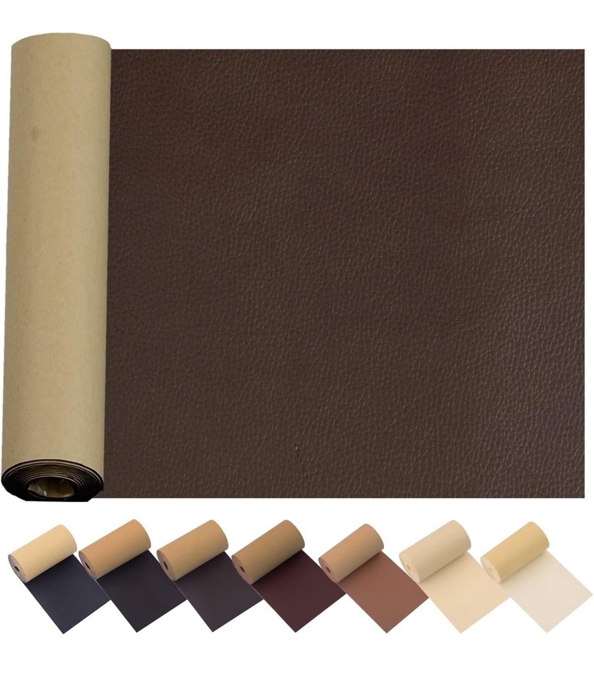 Leather Repair Patch For Couches 17X55inch Large Self-Adhesive Dark Brown 