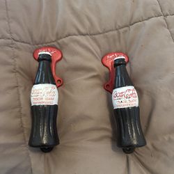 Coca Cola iron door handles
