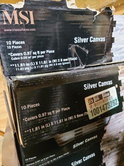 7 Boxes Of Silver Canvas