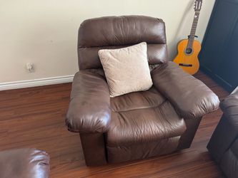 Brown Leather Recliner Chair