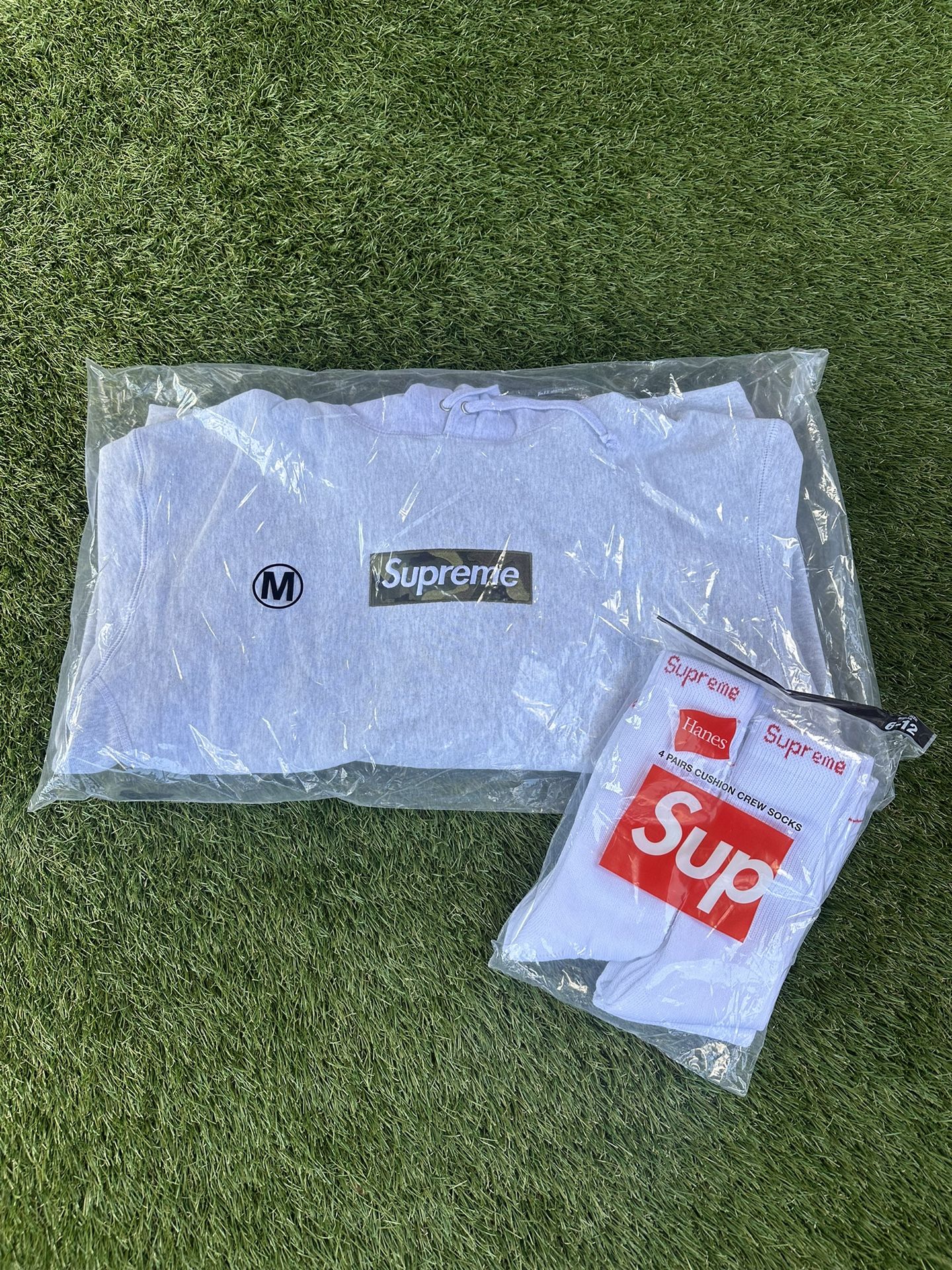 Supreme Box Logo Hooded Sweatshirt Ash Grey