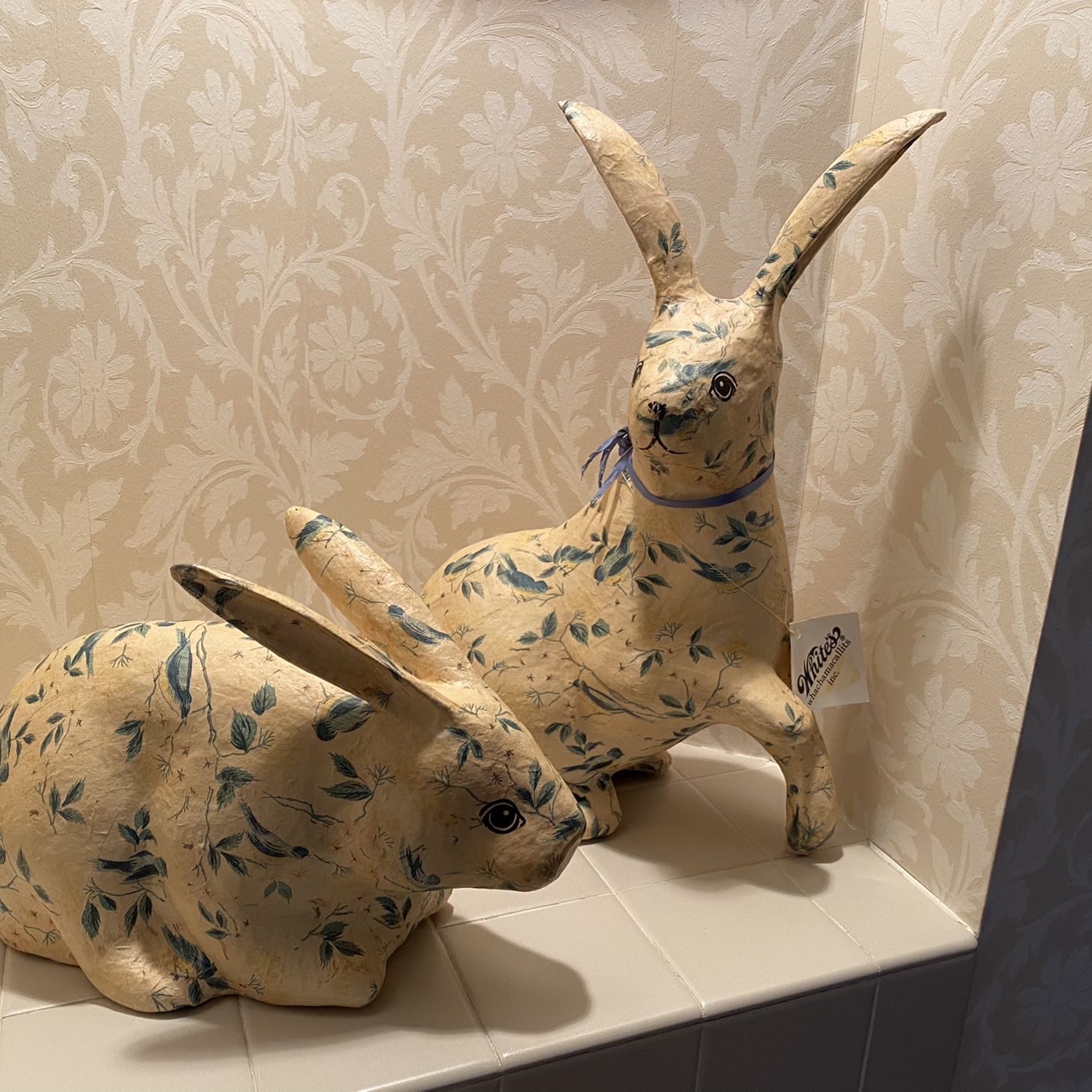 Paper Mache Vintage Rabbits