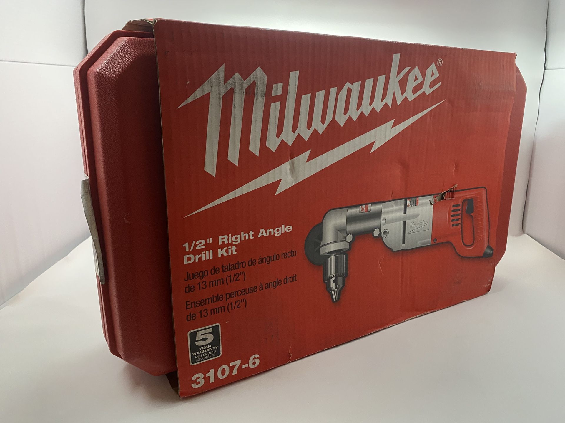 Milwaukee 3107-6 7 Amp Corded 1/2 In. Right Angle Drill Kit With Hard Case