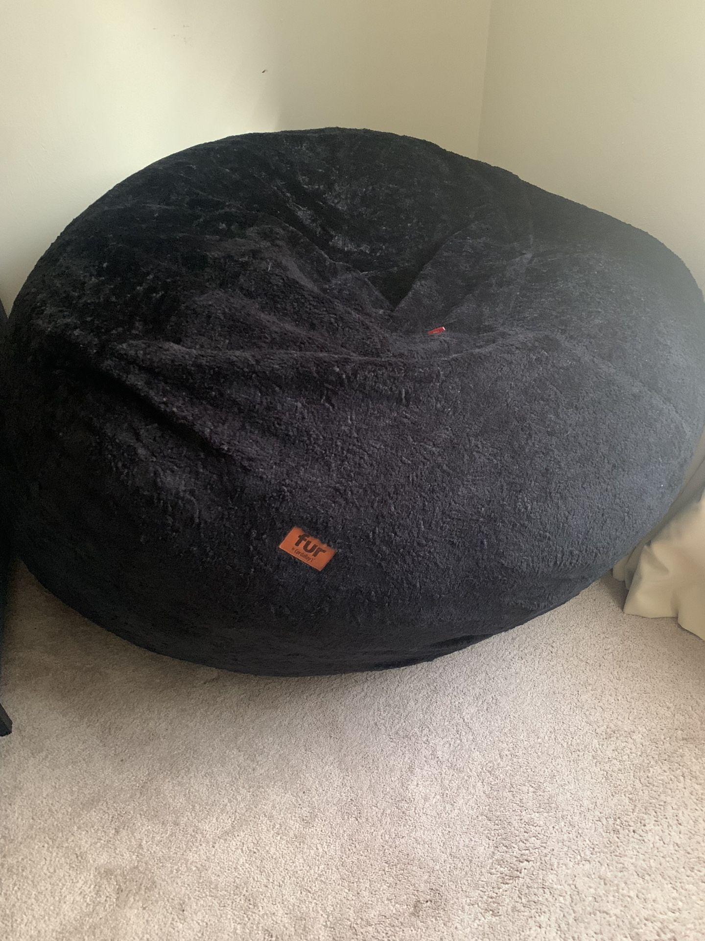 Cordaroy Bean Bag Chair (Black)